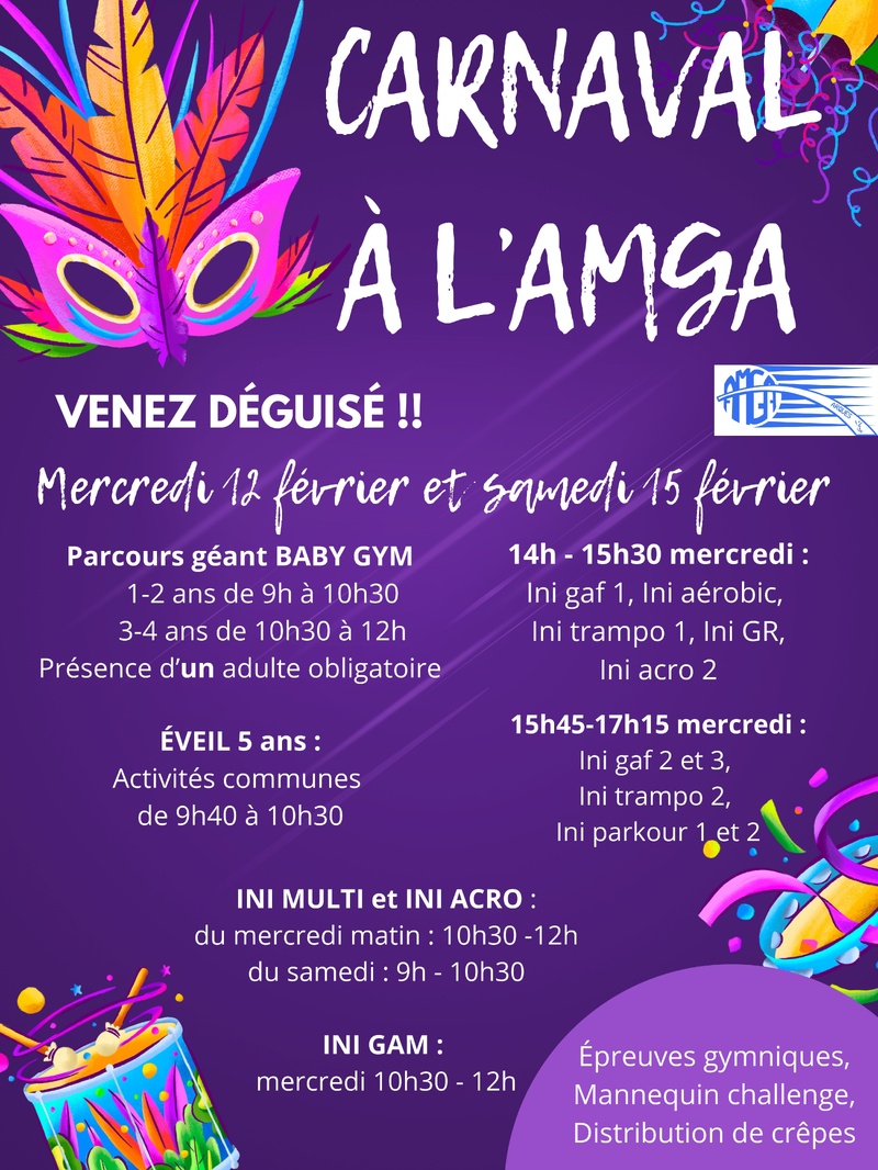 AMGA'Carnaval du 10 au 15 février 2025