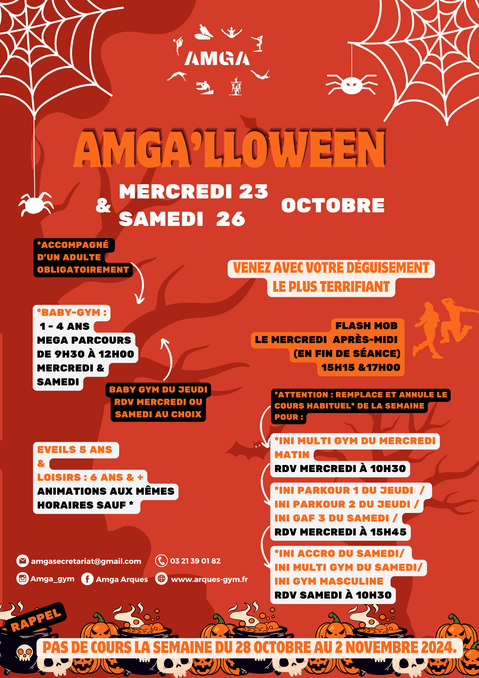 AMGA’LLOWEEN le mercredi 23 octobre et le samedi 26 octobre 2024 !!!